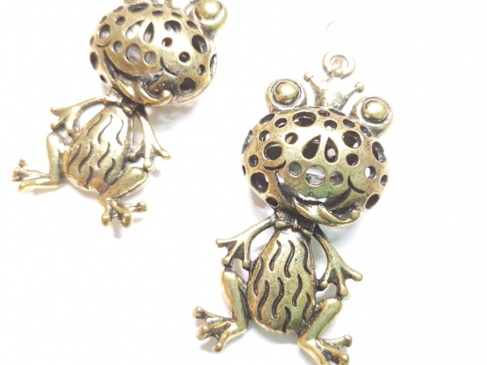 Frosch Ohrringe Vintage Optik frog